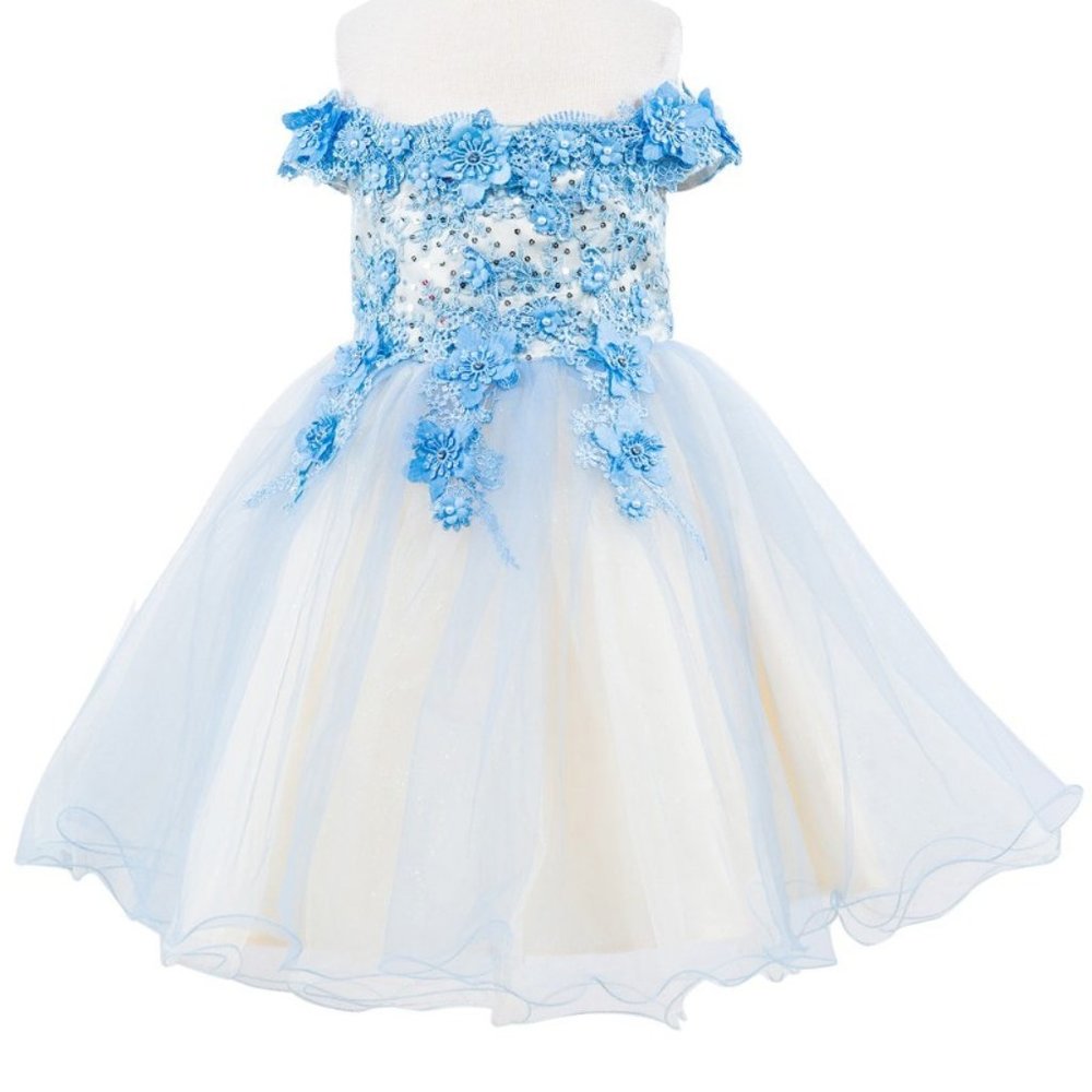 Cinderella Couture Gorgeous off the shoulder two tone dress #9130